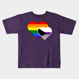 Demisexual Double Heart Kids T-Shirt